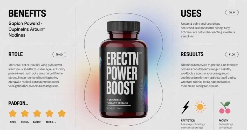 Erectn Power Boost natural supplement for improving male sexual health stamina and performance